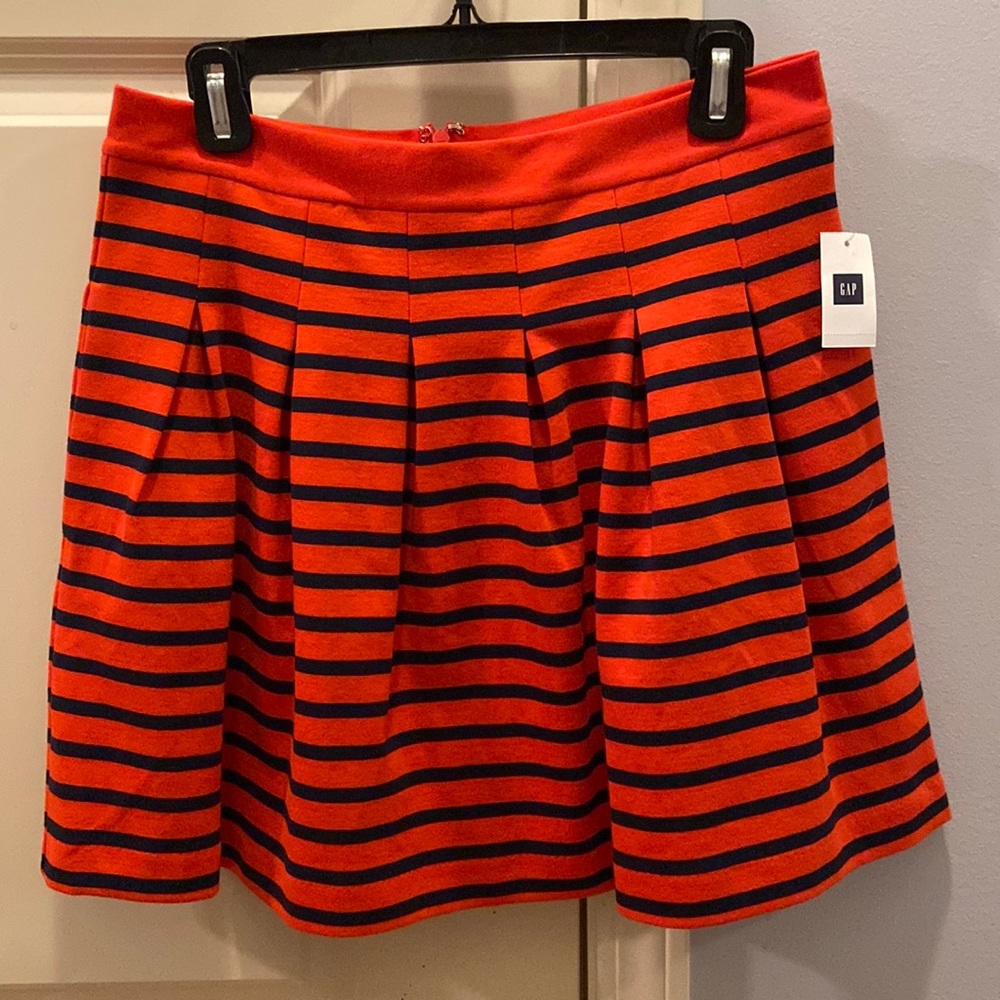 GAP Red & Navy Stripe Skirt - M